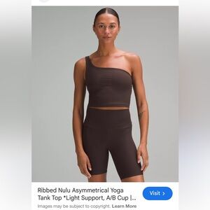 Lululemon ribbed nulu asymmetrical top